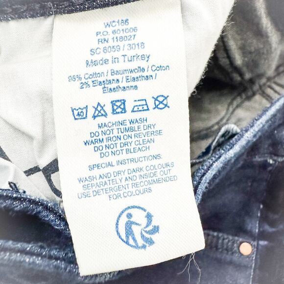 Boden The Soho Skinny Dark Wash Denim Jeans Tuxedo Stripe Detail Size 8 EUC/Mint - Picture 7 of 9